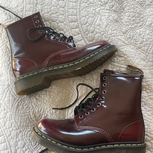maroon doc martens